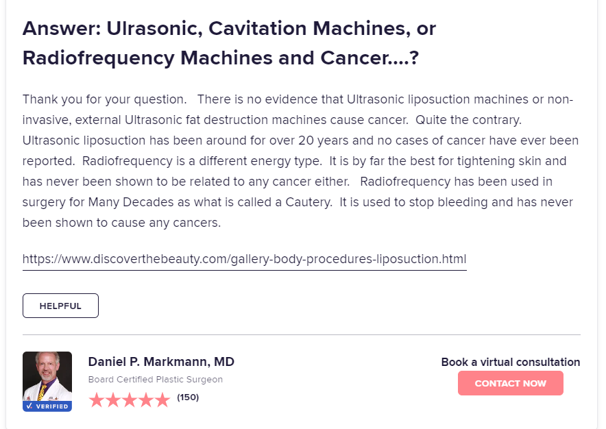 cavitation machine risk
